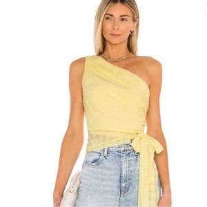 Amanda UpRichard Sleeveless Bexley Top Yellow- Size Small